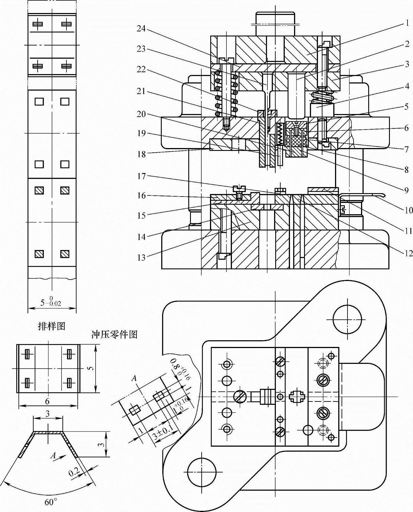 图解五金冲压模具的基本结构组成(图1)